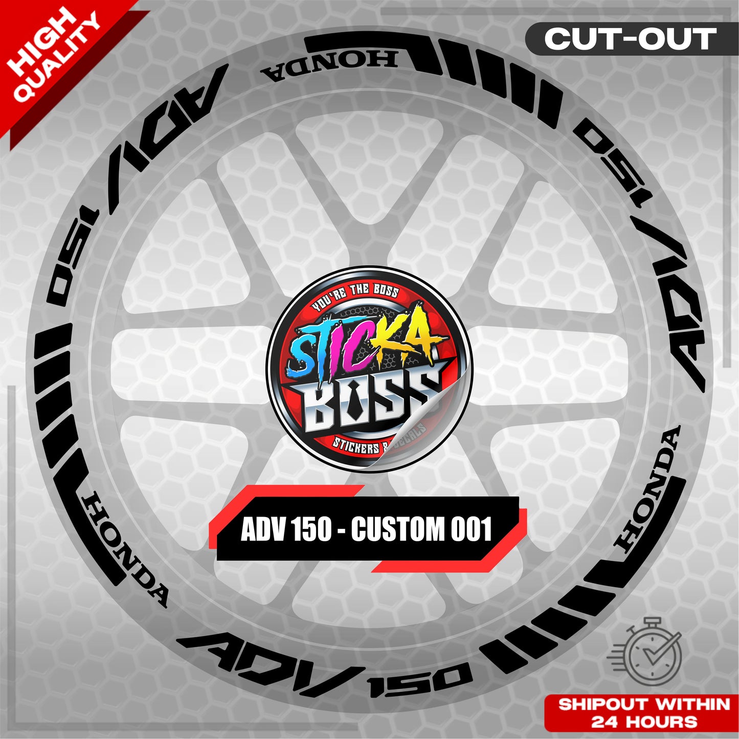 ADV 150 MAG STICKER SET ( 2 MAGS ) - CUSTOM 001 | VINYL WATERPROOF CUT-OUT DECALS