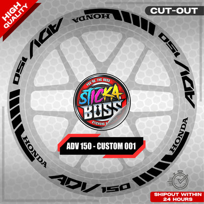 ADV 150 MAG STICKER SET ( 2 MAGS ) - CUSTOM 001 | VINYL WATERPROOF CUT-OUT DECALS