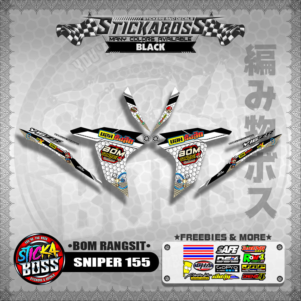 SNIPER 155 INDO DECALS ( BOM RANGSIT )【WITH FREEBIES】