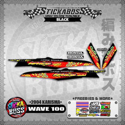 WAVE 100 STICKER DECALS ( 2004 KARISMA )【WITH FREEBIES】