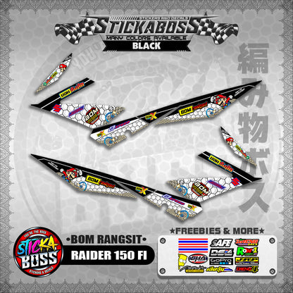 RAIDER 150 FI INDO DECALS ( BOM RANGSIT )【WITH FREEBIES】