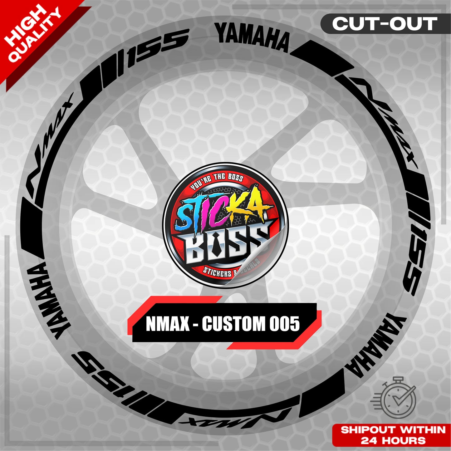 NMAX 155 MAG STICKER SET ( 2 MAGS ) - CUSTOM 005 | VINYL WATERPROOF CUT-OUT DECALS