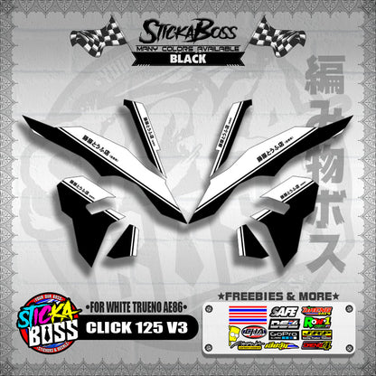 CLICK 125 V3 DECALS ( FOR WHITE TRUENO AE86 )【WITH FREEBIES】