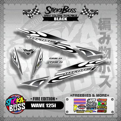 WAVE 125i DECALS ( FIRE EDITION )【WITH FREEBIES】