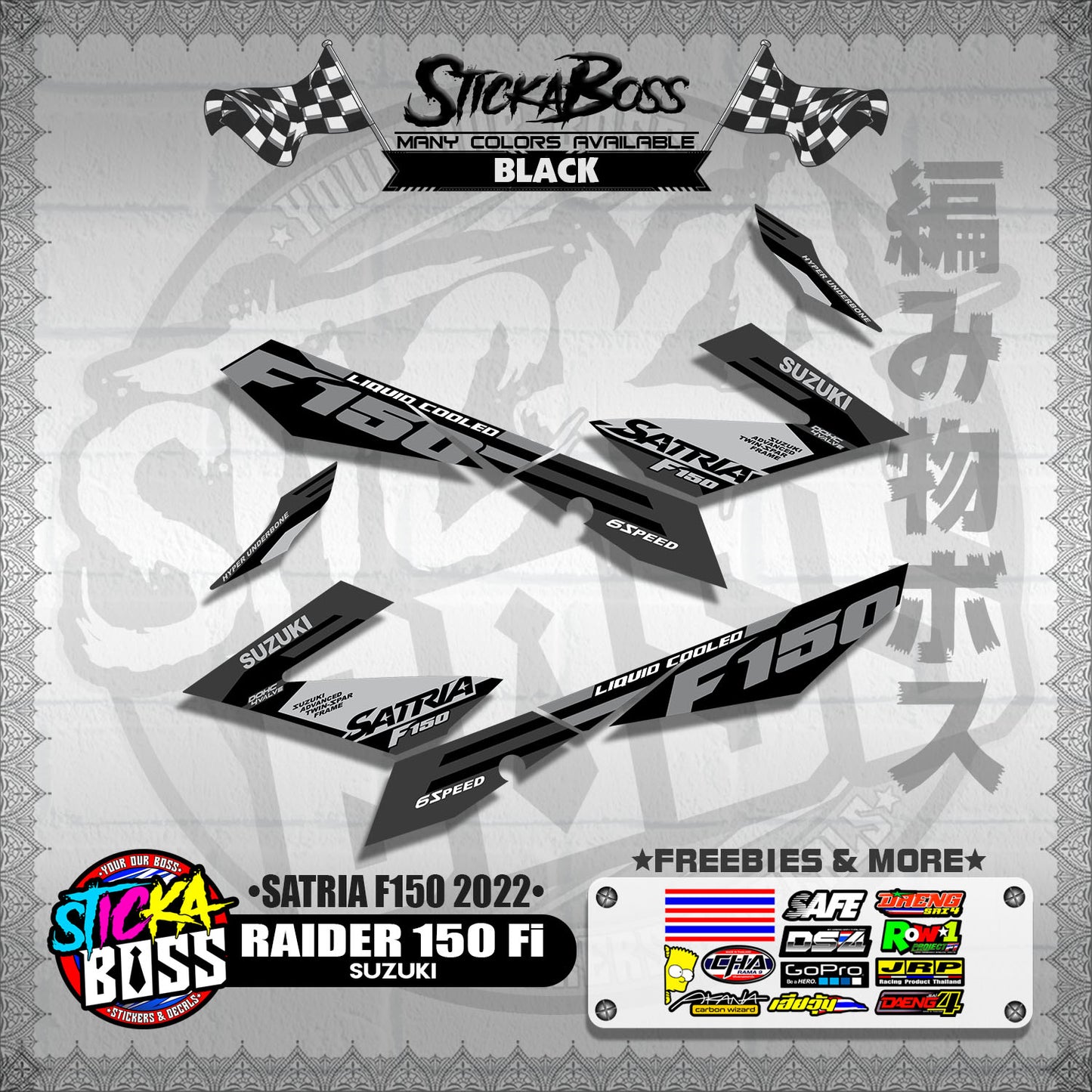 RAIDER 150 Fi DECALS ( SATRIA F150 2022  )【WITH FREEBIES】