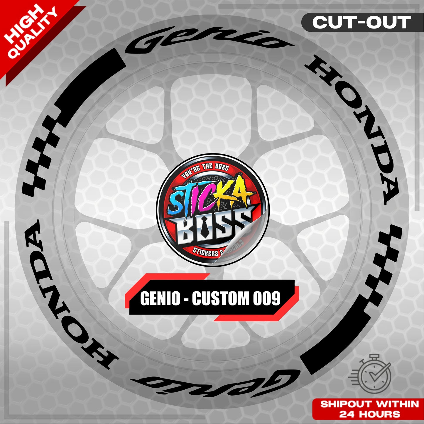 GENIO MAG STICKER SET ( 2 MAGS ) - CUSTOM 009 | VINYL WATERPROOF CUT-OUT DECALS