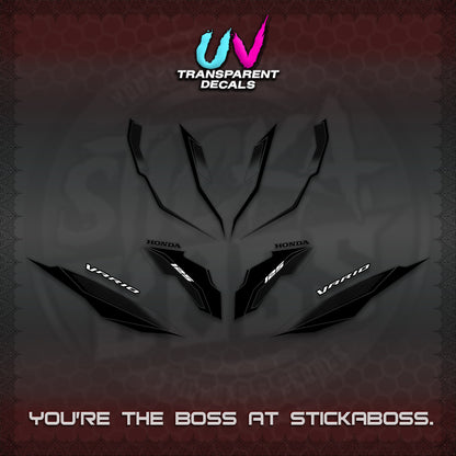 CLICK 125 V3 VARIO UV TRANSPARENT DECALS (2026 INDO HONEYCOMB DESIGN) STICKER DECALS By STICKABOSS