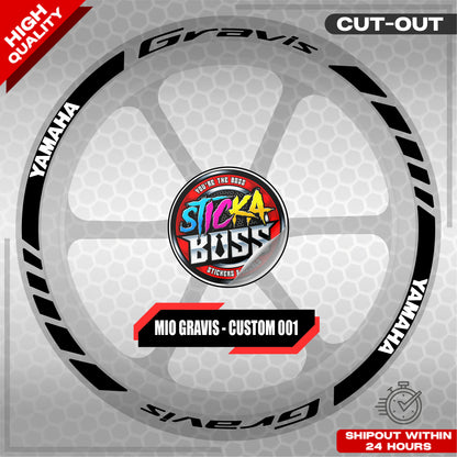 MIO GRAVIS MAG STICKER SET ( 2 MAGS ) - CUSTOM 001 | VINYL WATERPROOF CUT-OUT DECALS