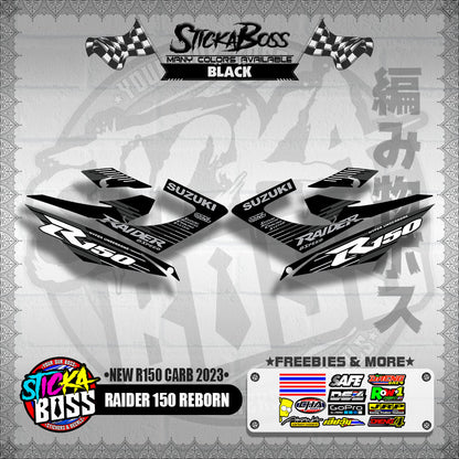 RAIDER 150 REBORN DECALS ( NEW R150 CARB 2023 )【WITH FREEBIES】
