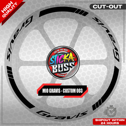 MIO GRAVIS MAG STICKER SET ( 2 MAGS ) - CUSTOM 003 | VINYL WATERPROOF CUT-OUT DECALS