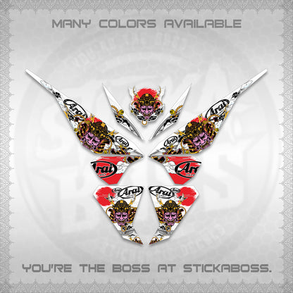 CLICK 125 V1 VARIO FOR WHITE DECALS (2026 NEW SAMURAI MOTIF) STICKER KITS BY STICKABOSS