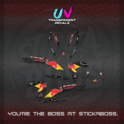 CLICK V3 UV TRANSPARENT DECALS (2026 BULLREDS RACE DESIGN) STICKER KITS BY STICKABOSS