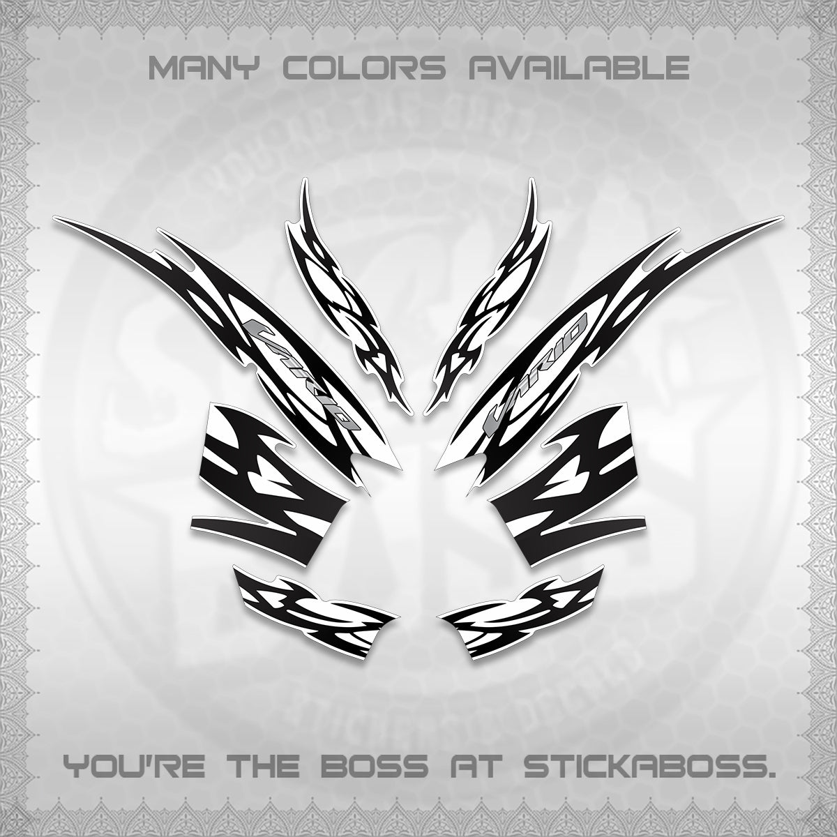 CLICK 125 V2 INDO STRIPING FOR WHITE DECALS (2026 NUSANTARA MOTIF) STICKER DECALS By STICKABOSS