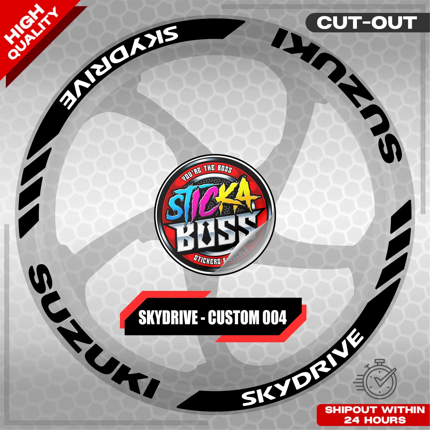 SKYDRIVE MAG STICKER SET  ( 2 MAGS ) - CUSTOM 004 | VINYL WATERPROOF CUT-OUT DECALS