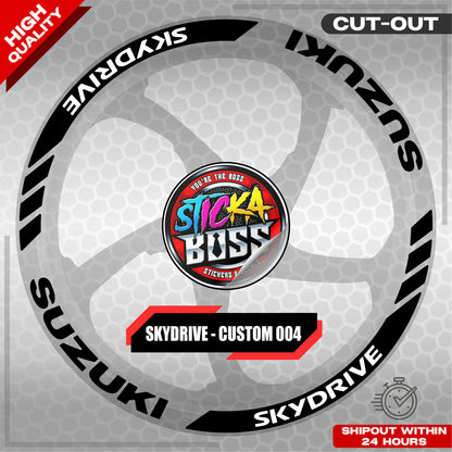 SKYDRIVE MAG STICKER SET  ( 2 MAGS ) - CUSTOM 004 | VINYL WATERPROOF CUT-OUT DECALS
