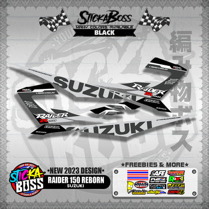 RAIDER 150 REBORN STOCK DECALS ( NEW 2023 DESIGN )【WITH FREEBIES】