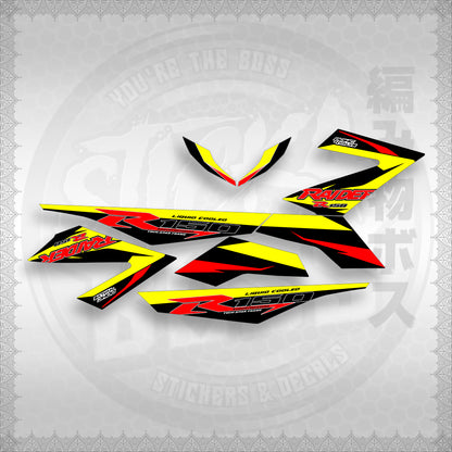 STICKER DECALS for RAIDER 150 FI (RFIR1BLCO) By STICKABOSS (SOFIE LAMINATED WATERPROOF)