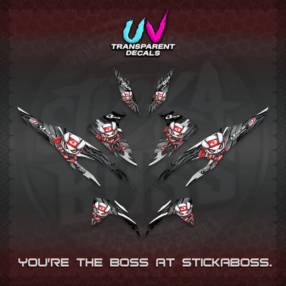 CLICK 125 V2 UV TRANSPARENT DECALS (2026 NEW RCB 2.0 DESIGN) STICKER KITS BY STICKABOSS