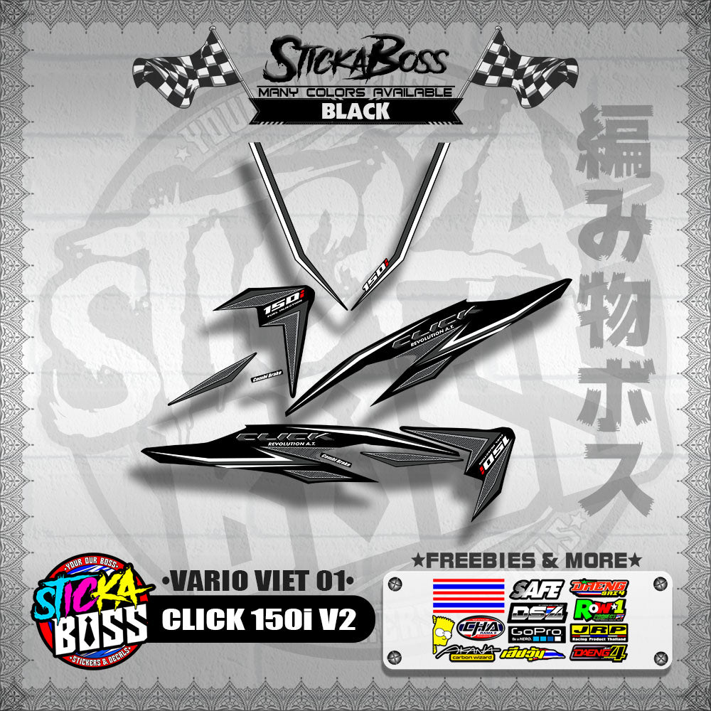 CLICK 150i V2 DECALS ( VARIO VIET 01 )【WITH FREEBIES】