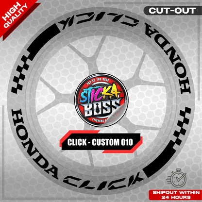 CLICK 125 / 150 / 160 MAG STICKER SET  ( 2 MAGS ) - CUSTOM 010 | VINYL WATERPROOF CUT-OUT DECALS