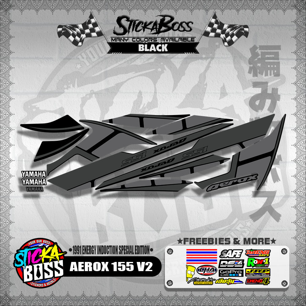 AEROX 155 V2 DECALS ( 1991 ENERGY INDUCTION SPECIAL EDITION )【WITH FREEBIES】
