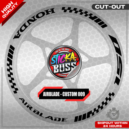 AIRBLADE 150 / 160 MAG STICKER SET ( 2 MAGS ) - CUSTOM 009 | VINYL WATERPROOF CUT-OUT DECALS