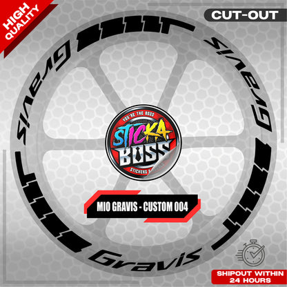 MIO GRAVIS MAG STICKER SET ( 2 MAGS ) - CUSTOM 004 | VINYL WATERPROOF CUT-OUT DECALS