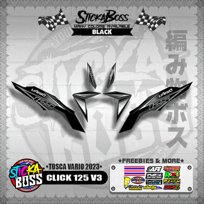 CLICK 125 V3 DECALS ( TOSCA VARIO 2023 )【WITH FREEBIES】
