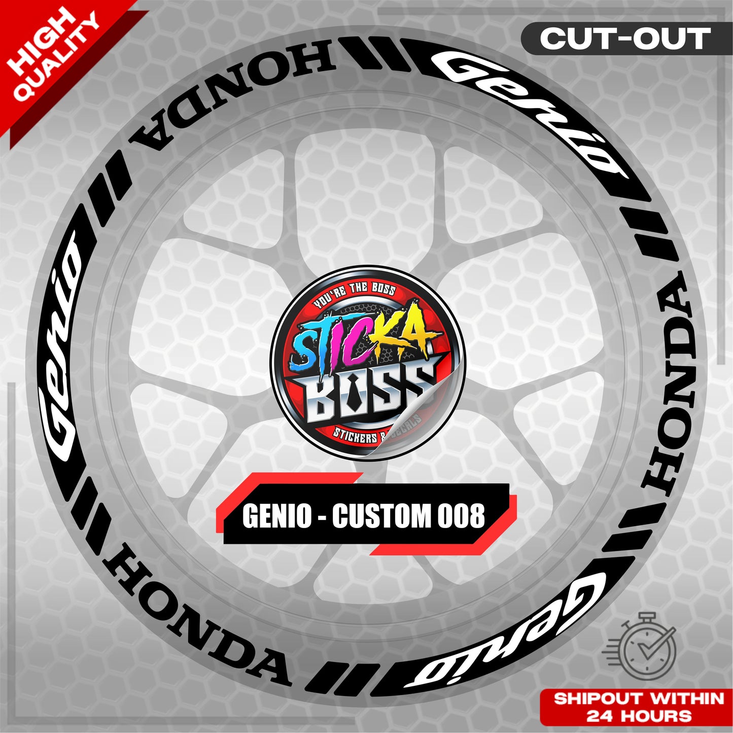GENIO MAG STICKER SET ( 2 MAGS ) - CUSTOM 008 | VINYL WATERPROOF CUT-OUT DECALS
