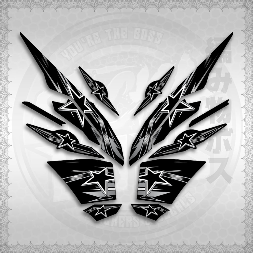 STICKER DECALS for AEROX V3 ALPHA TURBO INDO (AV3LESTSE) By STICKABOSS (SOFIE LAMINATED WATERPROOF)