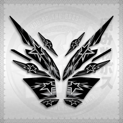 STICKER DECALS for AEROX V3 ALPHA TURBO INDO (AV3LESTSE) By STICKABOSS (SOFIE LAMINATED WATERPROOF)