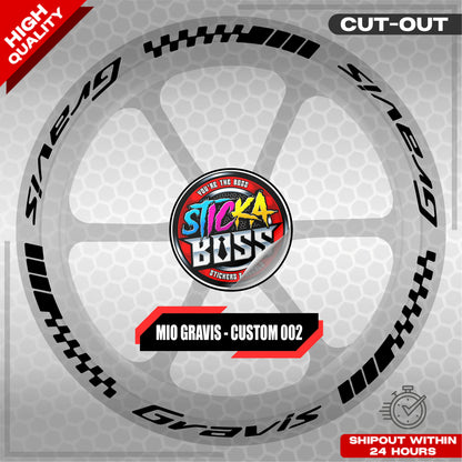 MIO GRAVIS MAG STICKER SET ( 2 MAGS ) - CUSTOM 002 | VINYL WATERPROOF CUT-OUT DECALS