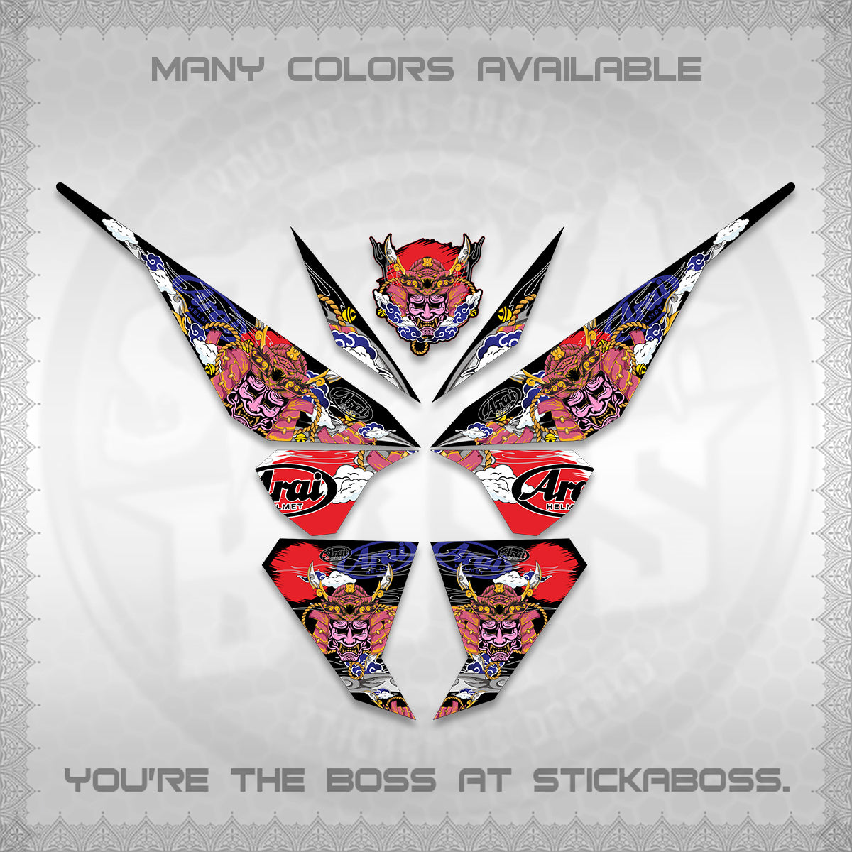 CLICK 125 V1 VARIO DECALS (2026 NEW SAMURAI MOTIF) STICKER KITS BY STICKABOSS