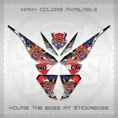 CLICK 125 V1 VARIO DECALS (2026 NEW SAMURAI MOTIF) STICKER KITS BY STICKABOSS