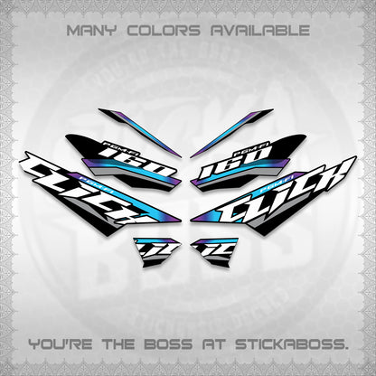 CLICK 160 STRIPING DECALS (SPORTS RACE STRIPES 01) STICKER KITS BY STICKABOSS