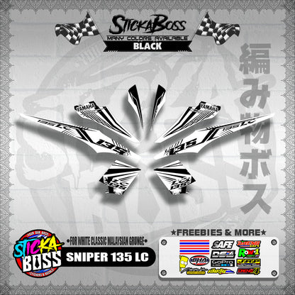 SNIPER 135 LC DECALS ( FOR WHITE CLASSIC MALAYSIAN GRUNGE )【WITH FREEBIES】