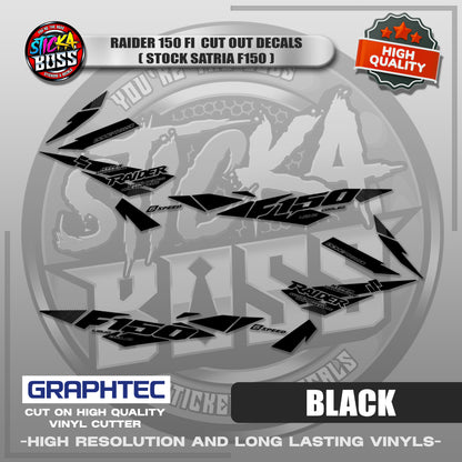 RAIDER 150 FI CUT OUT DECALS ( STOCK SATRIA F150 ) | VINYL WATERPROOF CUT-OUT STICKER DECALS