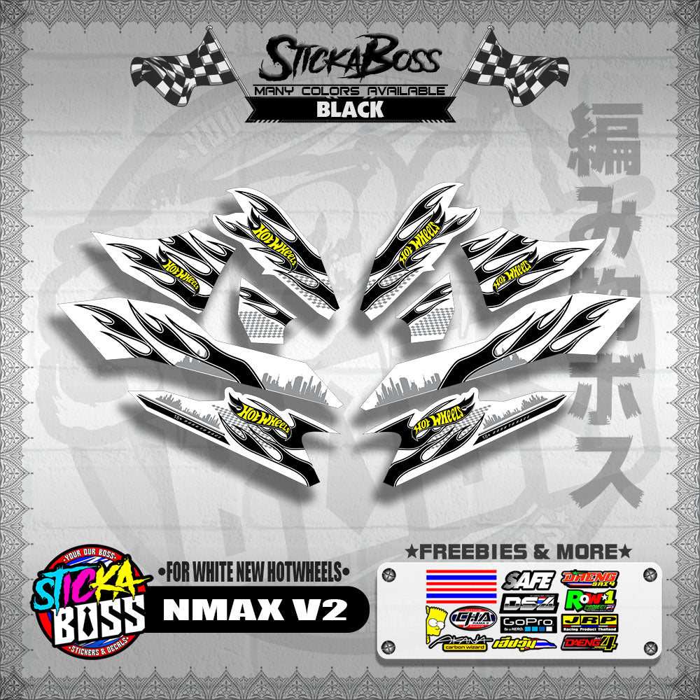NMAX V2 DECALS ( FOR WHITE NEW HOTWHEELS )【WITH FREEBIES】