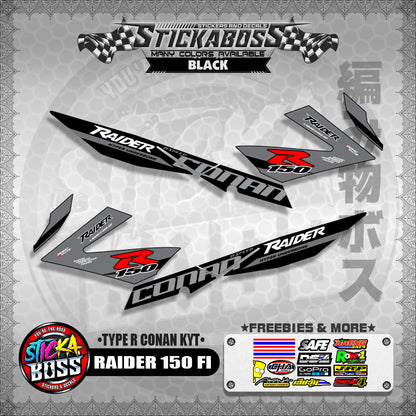 RAIDER 150 FI DECALS ( TYPE R CONAN KYT ) 【WITH FREEBIES】