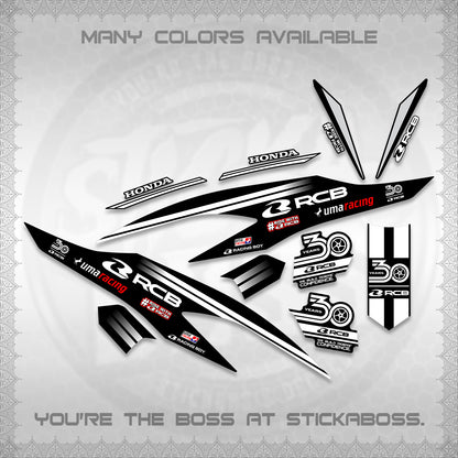 CLICK 125 V2 DECALS (2026 30TH ANNIVERSARY RACING DESIGN) STICKER DECALS BY STICKABOSS