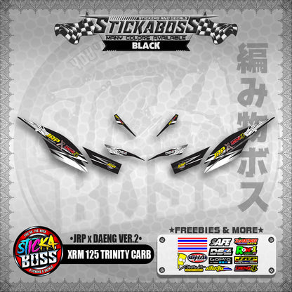 Honda XRM 125 Trinity Carb Decals - (JRP x DAENG VER.2)【PREMIUM GLOSSY LAMINATED】