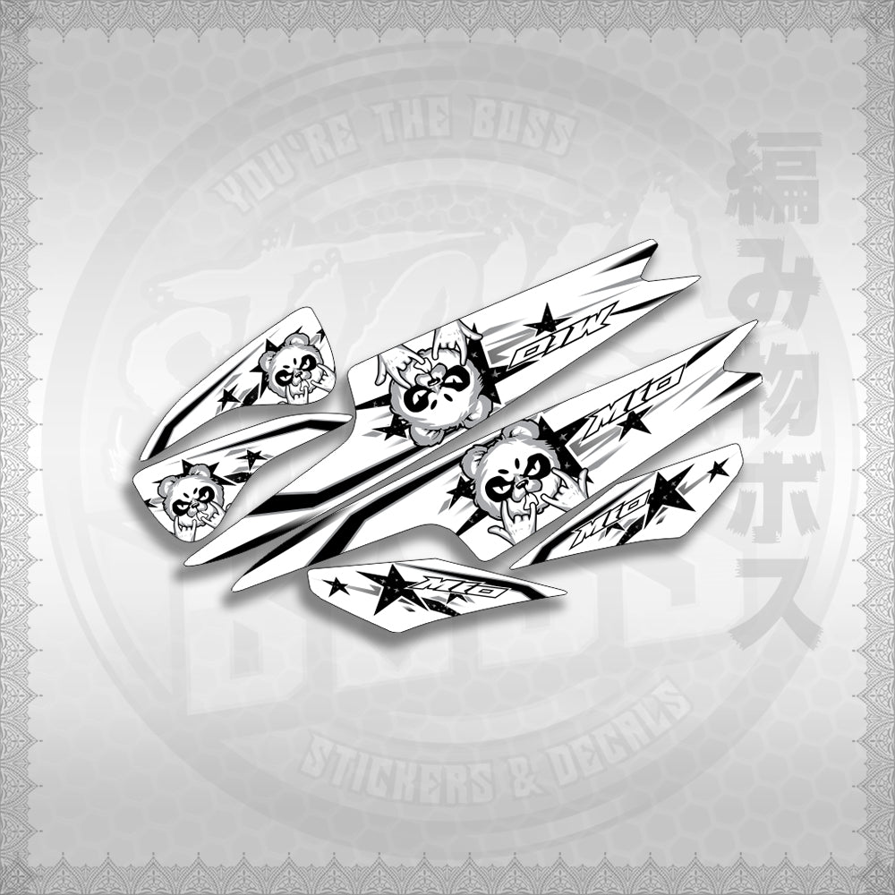 STICKER DECALS for MIO SPORTY / SMILE (MSPSPAST) By STICKABOSS (SOFIE LAMINATED WATERPROOF)