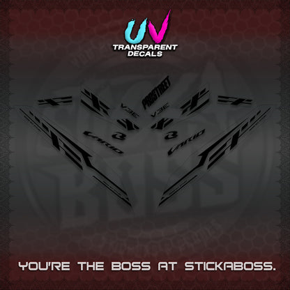 CLICK V3 UV TRANSPARENT VARIO DECALS (2026 V3E 001 DESIGN)STICKER KITS By STICKABOSS