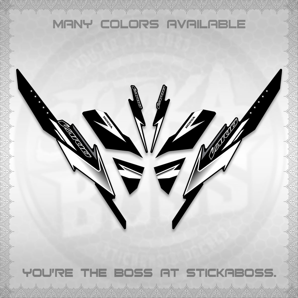 CLICK 125 V3 VARIO DECALS (2023 CUSTOM STYLE 01) STICKER KITS By STICKABOSS