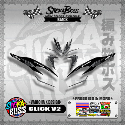CLICK V2 DECALS ( VARICHA X DESIGN )【WITH FREEBIES】