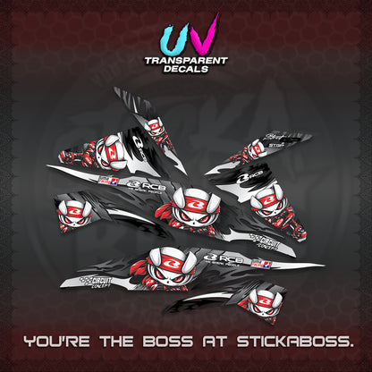 BEAT FI V1 UV TRANSPARENT DECALS (2026 NEW RCB 2.0 DESIGN) STICKER KITS BY STICKABOSS