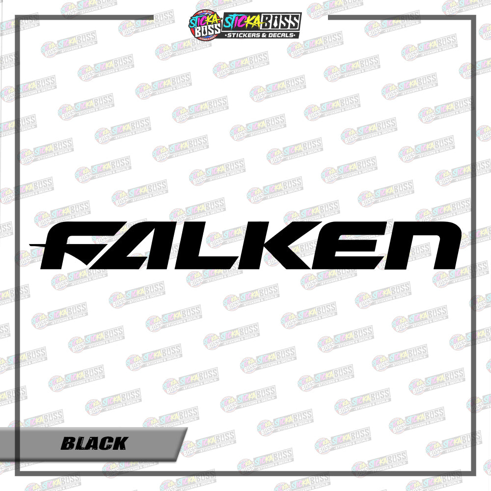 FALKEN STICKER | 40 x 4.5 INCHES | CAR FRONT AND REAR WINSHIELD | VINYL WATERPROOF CUT-OUT STICKER DECALS【Stickaboss】