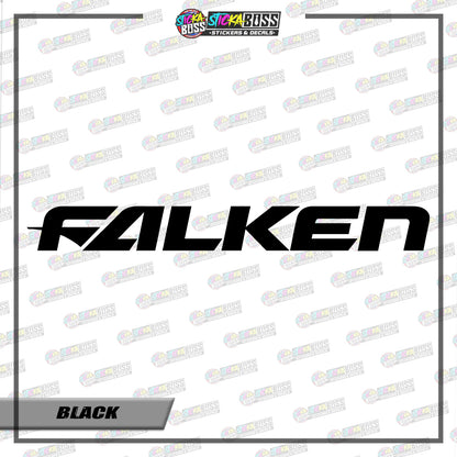 FALKEN STICKER | 40 x 4.5 INCHES | CAR FRONT AND REAR WINSHIELD | VINYL WATERPROOF CUT-OUT STICKER DECALS【Stickaboss】