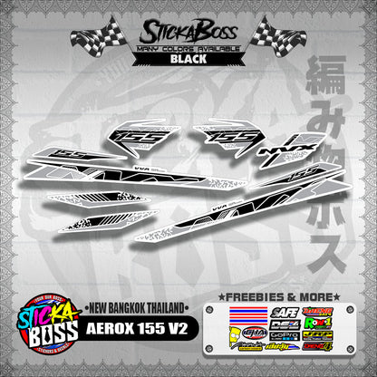 AEROX 155 V2 DECALS ( NEW BANGKOK THAILAND )【WITH FREEBIES】