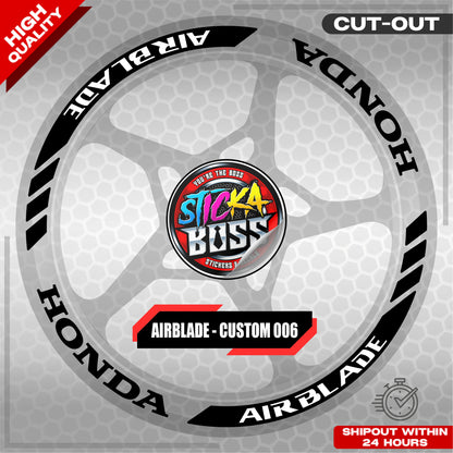 AIRBLADE 150 / 160 MAG STICKER SET ( 2 MAGS ) - CUSTOM 006 | VINYL WATERPROOF CUT-OUT DECALS